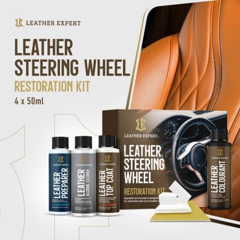 Leather Expert - zestaw do renowacji kierownicy skórzanej LE-18-SW450 Leather Expert - zestaw do renowacji kierownicy skórzanej LE-18-SW450