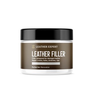 Leather Filler - szpachla do skóry w kolorze białym 25 ml Leather Expert LE-10-FW25