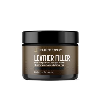 Leather Filler - szpachla do skóry w kolorze czarnym 25 ml Leather Expert LE-10-FB25