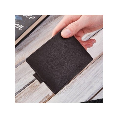 Portfel męski mały skórzany brązowy RFID Brodrene G-109MN/BR Portfel męski mały skórzany brązowy RFID Brodrene G-109MN/BR
