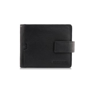 Portfel męski mały skórzany czarny RFID Brodrene G-109MN/BL