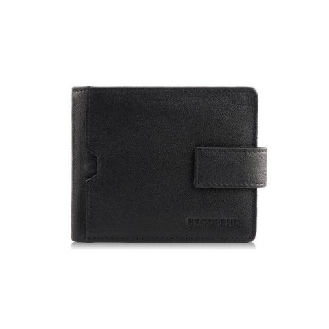 Portfel męski mały skórzany czarny RFID Brodrene G-109MN/BL Portfel męski mały skórzany czarny RFID Brodrene G-109MN/BL