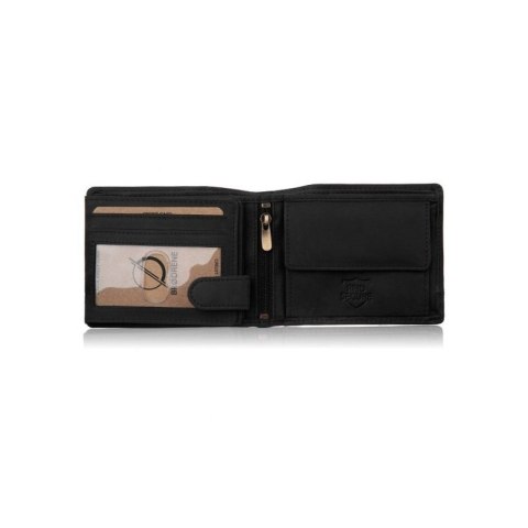 Portfel męski skórzany czarny vintage hunter pojemny RFID Brodrene G-103SH/BL Portfel męski skórzany czarny vintage hunter pojemny RFID Brodrene G-103SH/BL