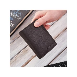 Portfel męski skórzany klasyczny brązowy RFID Brodrene G-106MN/BR