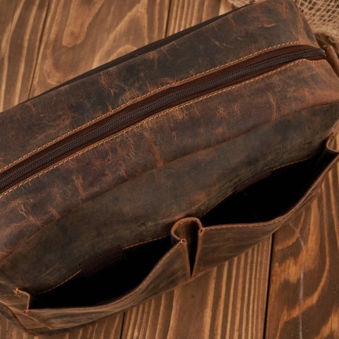 Torba męska na ramię skórzana brązowa vintage na laptopa duża Paolo Peruzzi T-81-HBR Torba męska na ramię skórzana brązowa vintage na laptopa duża Paolo Peruzzi T-81-HBR