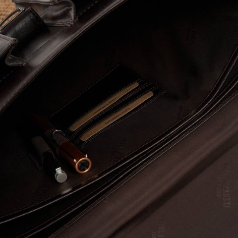Torba męska na ramię skórzana do pracy aktówka na dokumenty i laptopa brązowa Paolo Peruzzi T-122-BR Torba męska na ramię skórzana do pracy aktówka na dokumenty i laptopa brązowa Paolo Peruzzi T-122-BR