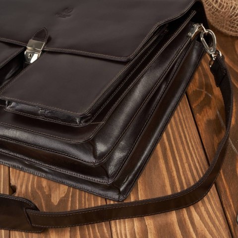 Torba męska na ramię skórzana do pracy aktówka na dokumenty i laptopa brązowa Paolo Peruzzi T-122-BR Torba męska na ramię skórzana do pracy aktówka na dokumenty i laptopa brązowa Paolo Peruzzi T-122-BR