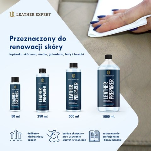 Leather Expert Preparer - zmywacz do skóry naturalnej 250ml LE-14-P250 Leather Expert Preparer - zmywacz do skóry naturalnej 250ml LE-14-P250
