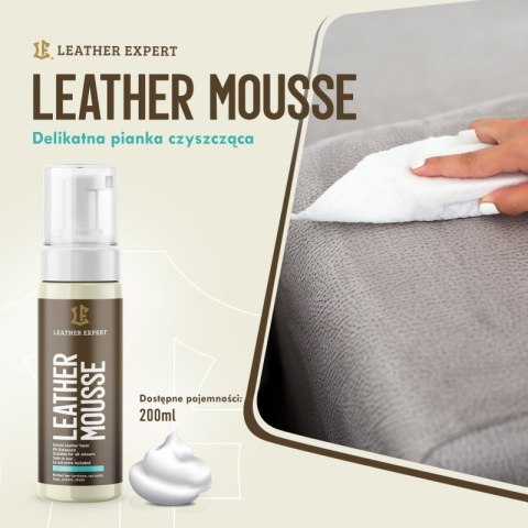 Leather Expert pianka do czyszczenia skóry 200ml LE-13-M200 Leather Expert pianka do czyszczenia skóry 200ml LE-13-M200
