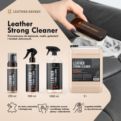 Leather Strong Cleaner do czyszczenia skóry 1000ml LE-16-SC1000 Leather Strong Cleaner do czyszczenia skóry 1000ml LE-16-SC1000