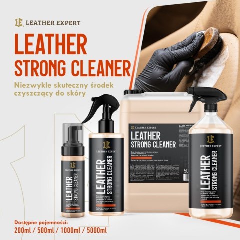 Leather Strong Cleaner do czyszczenia skóry 1000ml LE-16-SC1000 Leather Strong Cleaner do czyszczenia skóry 1000ml LE-16-SC1000