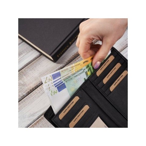 Portfel damski skórzany duży czarny RFID Brodrene G-12-BL Portfel damski skórzany duży czarny RFID Brodrene G-12-BL