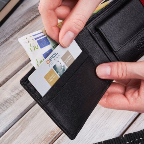 Portfel męski skórzany czarny RFID młodzieżowy skóra naturalna Brodrene G-123MN/BL Portfel męski skórzany czarny RFID młodzieżowy skóra naturalna Brodrene G-123MN/BL