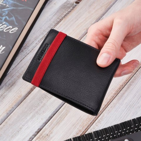 Portfel męski skórzany czarny RFID młodzieżowy skóra naturalna Brodrene G-123MN/BL Portfel męski skórzany czarny RFID młodzieżowy skóra naturalna Brodrene G-123MN/BL