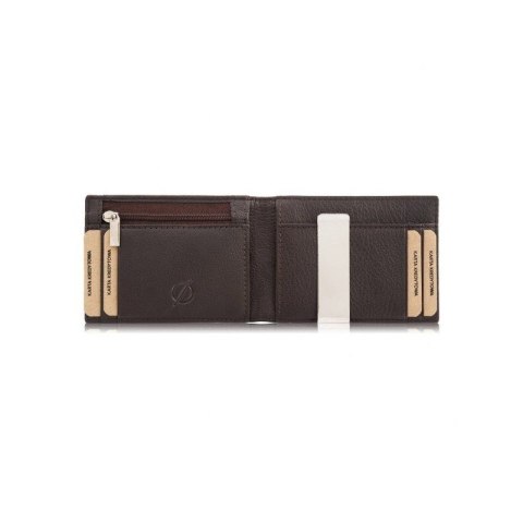 Portfel męski skórzany slim mały czarno-brązowy RFID Brodrene G-11-BLBR Portfel męski skórzany slim mały czarno-brązowy RFID Brodrene G-11-BLBR