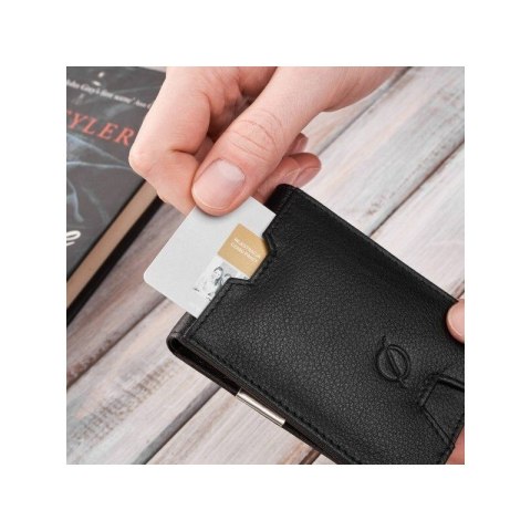 Portfel męski skórzany slim mały czarno-brązowy RFID Brodrene G-11-BLBR Portfel męski skórzany slim mały czarno-brązowy RFID Brodrene G-11-BLBR