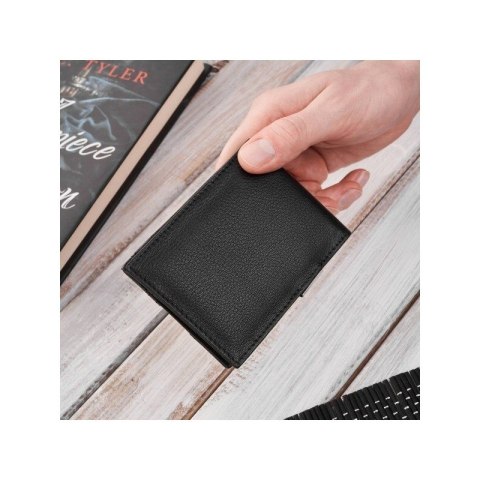 Portfel męski skórzany slim mały czarno-brązowy RFID Brodrene G-11-BLBR Portfel męski skórzany slim mały czarno-brązowy RFID Brodrene G-11-BLBR