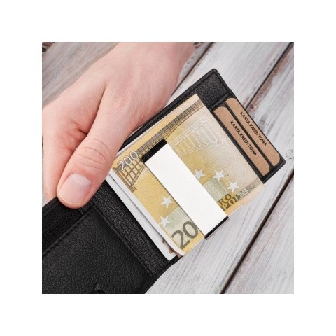 Portfel męski skórzany slim mały czarny RFID Brodrene G-11-BL Portfel męski skórzany slim mały czarny RFID Brodrene G-11-BL