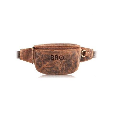 Saszetka męska skórzana nerka vintage na pas Brodrene G-18SH/BR Saszetka męska skórzana nerka vintage na pas Brodrene G-18SH/BR