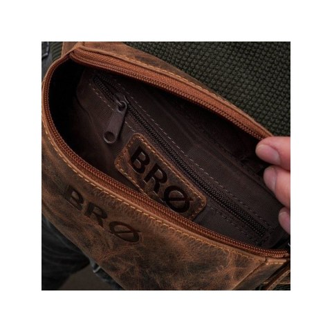 Saszetka męska skórzana nerka vintage na pas Brodrene G-18SH/BR Saszetka męska skórzana nerka vintage na pas Brodrene G-18SH/BR