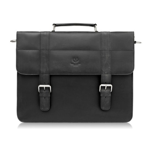 Torba męska na ramię skórzana aktówka vintage czarna Paolo Peruzzi T-99-HBL Torba męska na ramię skórzana aktówka vintage czarna Paolo Peruzzi T-99-HBL