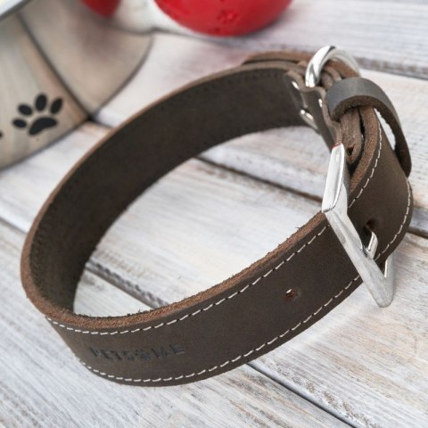Obroża dla psa skórzana w stylu vintage brązowa rozmiar S/M Petsome 17P02S Obroża dla psa skórzana w stylu vintage brązowa rozmiar S/M Petsome 17P02S