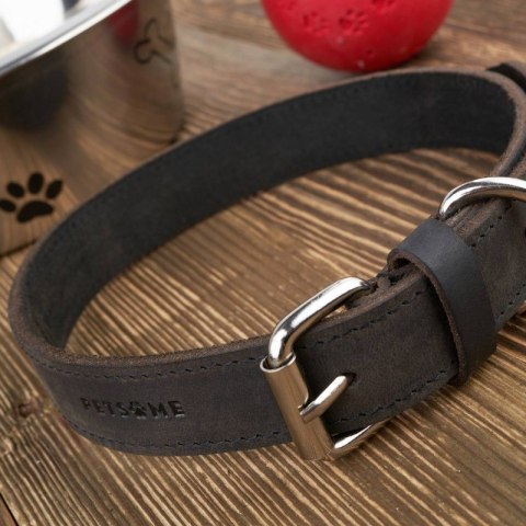 Obroża dla psa ze skóry naturalnej brązowa vintage rozmiar L/XL Petsome 18P02L Obroża dla psa ze skóry naturalnej brązowa vintage rozmiar L/XL Petsome 18P02L