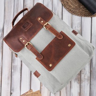 Plecak męski do pracy do szkoły na laptopa do biura vintage Paolo Peruzzi SI-03-BU