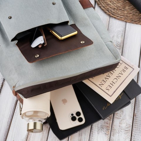 Plecak męski do pracy do szkoły na laptopa do biura vintage Paolo Peruzzi SI-03-BU Plecak męski do pracy do szkoły na laptopa do biura vintage Paolo Peruzzi SI-03-BU