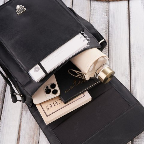 Skórzana męska torba na ramię w stylu vintage Paolo Peruzzi T-91-HBL Skórzana męska torba na ramię w stylu vintage Paolo Peruzzi T-91-HBL