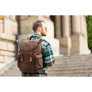 Zestaw upominkowy dla niego ZUP-22-BR plecak T-19-BR portfel męski T-04-BR VINTAGE