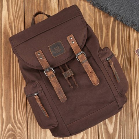 Zestaw upominkowy dla niego ZUP-22-BR plecak T-19-BR portfel męski T-04-BR VINTAGE Zestaw upominkowy dla niego ZUP-22-BR plecak T-19-BR portfel męski T-04-BR VINTAGE