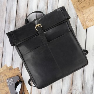 Plecak skórzany premium na laptopa Paolo Peruzzi AV-02-BL