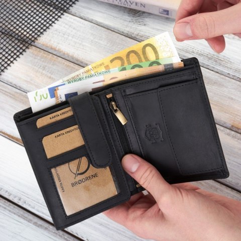 Portfel męski vintage ze skóry hunter Brodrene G-10-HBL Portfel męski vintage ze skóry hunter Brodrene G-10-HBL