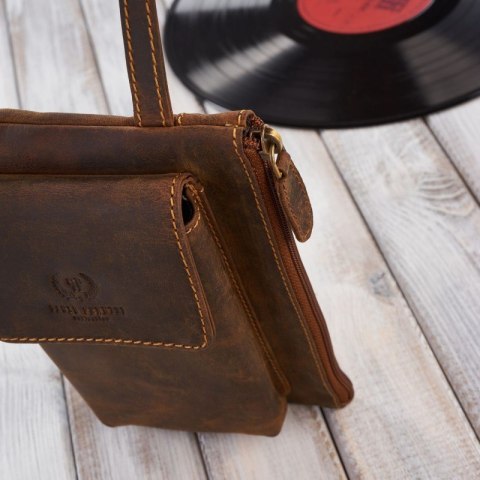 Saszetka męska skórzana do ręki vintage Paolo Peruzzi T-90-HBR Saszetka męska skórzana do ręki vintage Paolo Peruzzi T-90-HBR