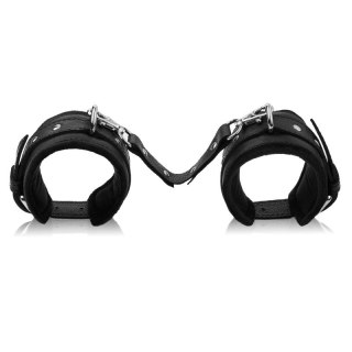 Skórzane kajdanki z welurem Handcuffs 34S01U