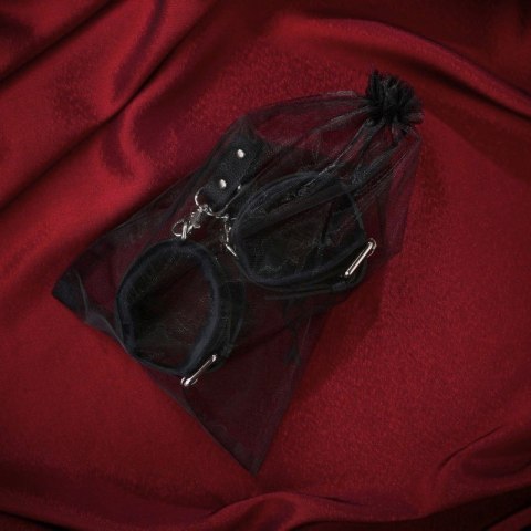 Skórzane kajdanki z welurem Handcuffs 34S01U Skórzane kajdanki z welurem Handcuffs 34S01U