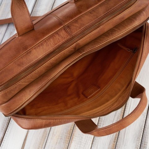 Torba na laptopa skórzana z uchwytem na walizkę Paolo Peruzzi AV-01-CG Torba na laptopa skórzana z uchwytem na walizkę Paolo Peruzzi AV-01-CG