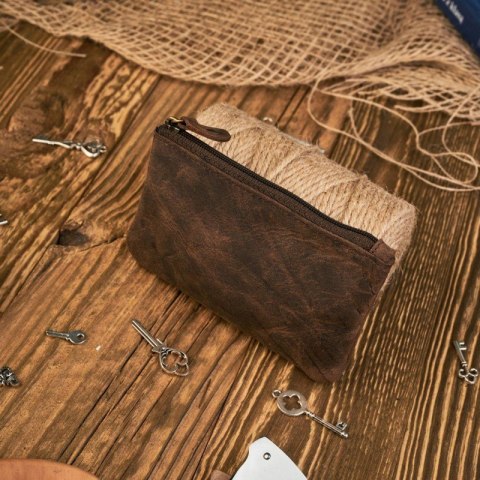 Zestaw prezentowy ZUP-36-BR portfel damski skórzany T-01 etui na klucze Zestaw prezentowy ZUP-36-BR portfel damski skórzany T-01 etui na klucze