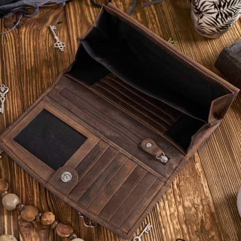 Zestaw prezentowy ZUP-36-BR portfel damski skórzany T-01 etui na klucze Zestaw prezentowy ZUP-36-BR portfel damski skórzany T-01 etui na klucze