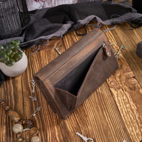 Zestaw prezentowy ZUP-36-BR portfel damski skórzany T-01 etui na klucze Zestaw prezentowy ZUP-36-BR portfel damski skórzany T-01 etui na klucze