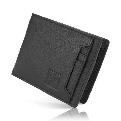 Czarny portfel męski skórzany RFID Paolo Peruzzi T-78-BL Czarny portfel męski skórzany RFID Paolo Peruzzi T-78-BL