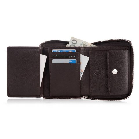 Portfel męski Brodrene z ochroną RFID brązowy G-05L Portfel męski Brodrene z ochroną RFID brązowy G-05L