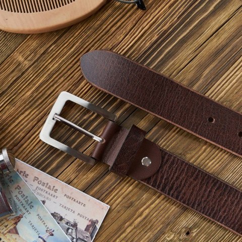 Brązowy pasek męski skórzany vintage 110 cm Paolo Peruzzi 05Z02110 Brązowy pasek męski skórzany vintage 110 cm Paolo Peruzzi 05Z02110