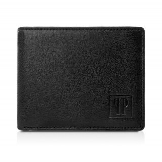 Czarny portfel męski skórzany Paolo Peruzzi RFID T-67-BL