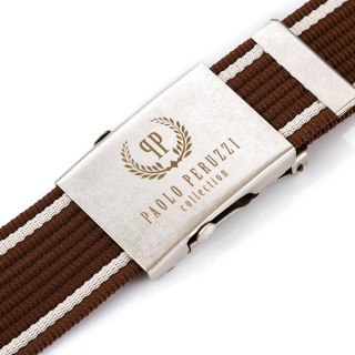 Pasek parciany Paolo Peruzzi brąz PW-01-105 CM