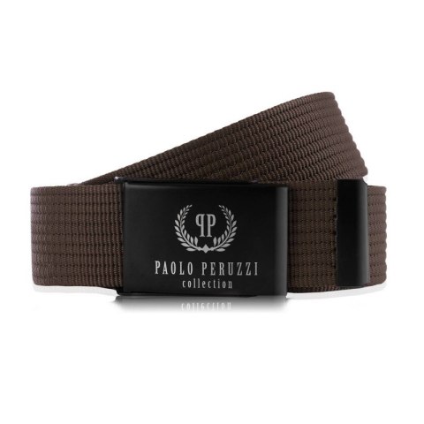 Pasek parciany Paolo Peruzzi brązowy do jeansów PW-26-115 Pasek parciany Paolo Peruzzi brązowy do jeansów PW-26-115