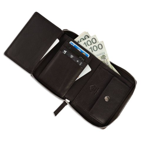 Portfel męski skórzany z ochroną RFID Brodrene G-05LC brązowy Portfel męski skórzany z ochroną RFID Brodrene G-05LC brązowy