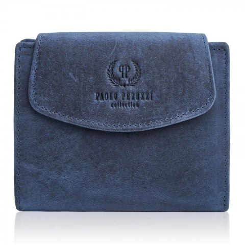 Elegancki skórzany portfel damski RFID Paolo Peruzzi T-12-DB Elegancki skórzany portfel damski RFID Paolo Peruzzi T-12-DB