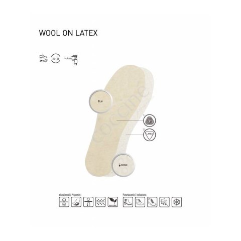 R.40 - Wkładki wełna na lateksie Coccine Wool on Latex R.40 - Wkładki wełna na lateksie Coccine Wool on Latex